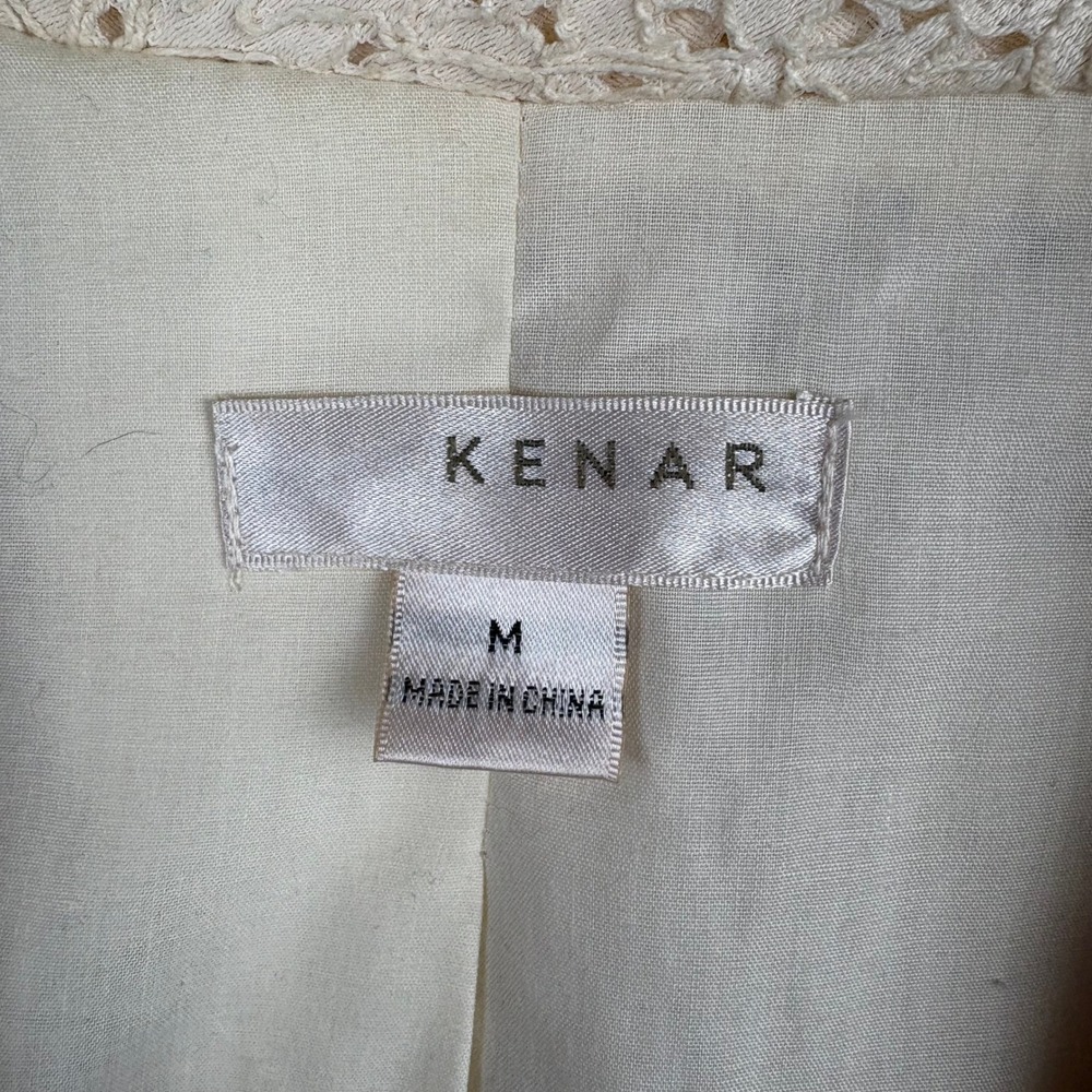 Kenar Ivory Lace Blazer Jacket Romantic Cottagecore Feminine Tailcoat - Picture 2 of 9